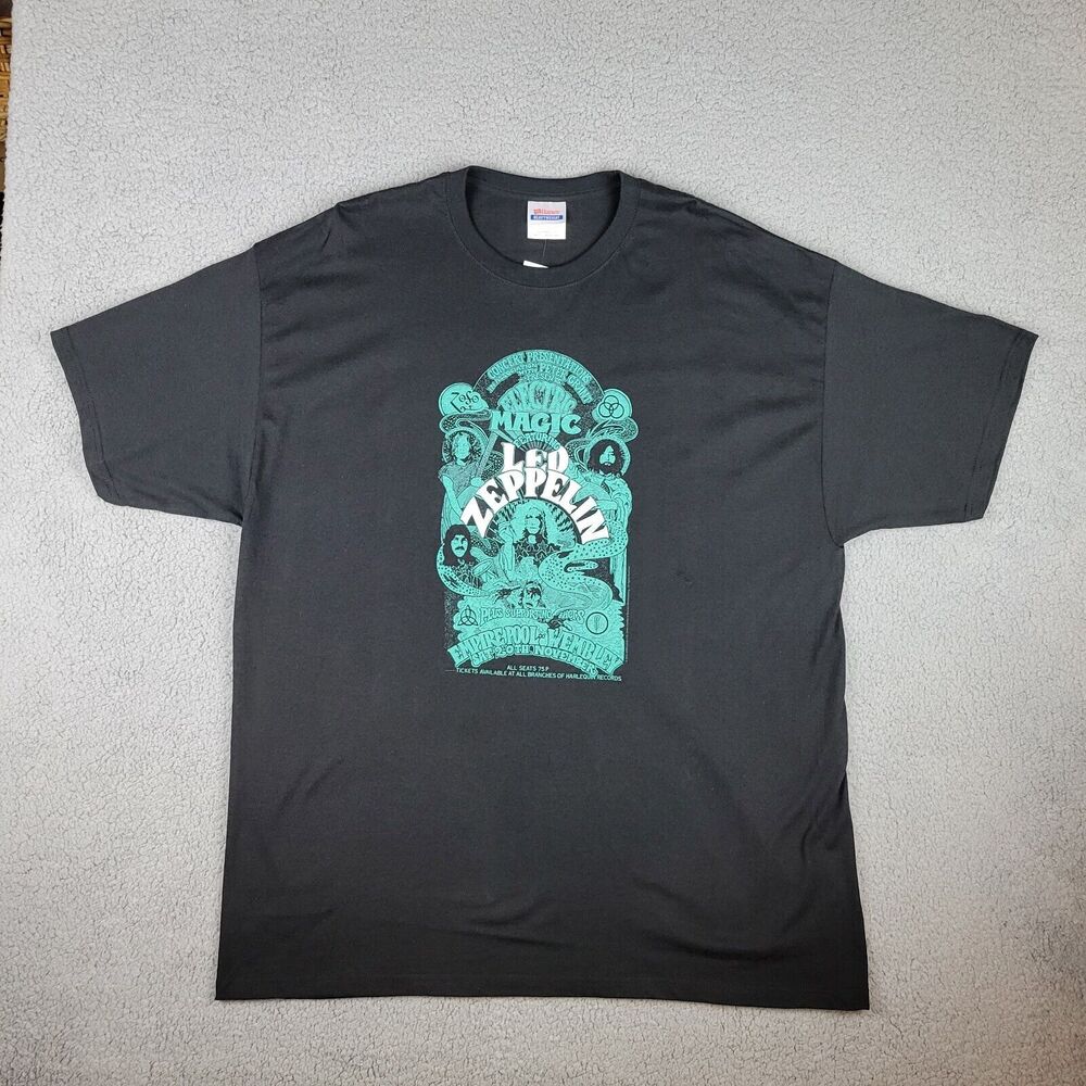 Led Zeppelin Mens 2XL Shirt Electric Magic Empire Pool Wembley Concert Hanes